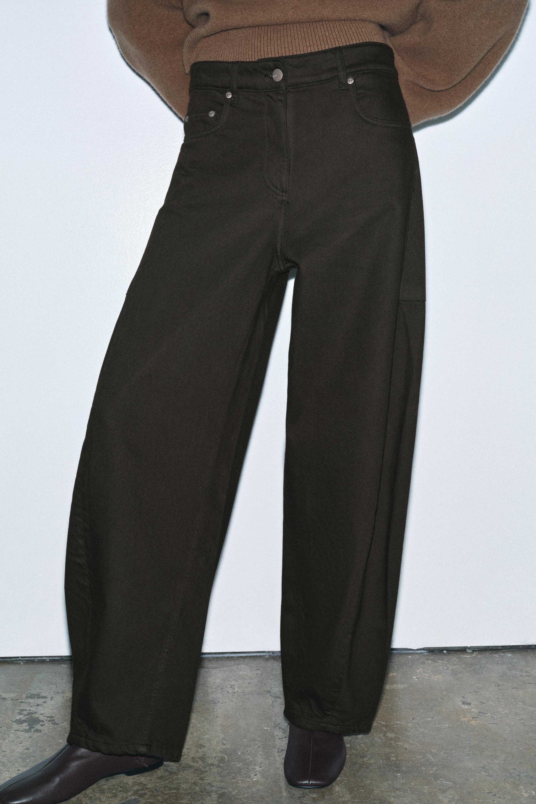 ZW COLLECTION MID-RISE BALLOON JEANS | Zara US