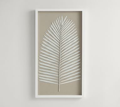 Long Palm Leaf Shadow Box Wall Art | Pottery Barn (US)