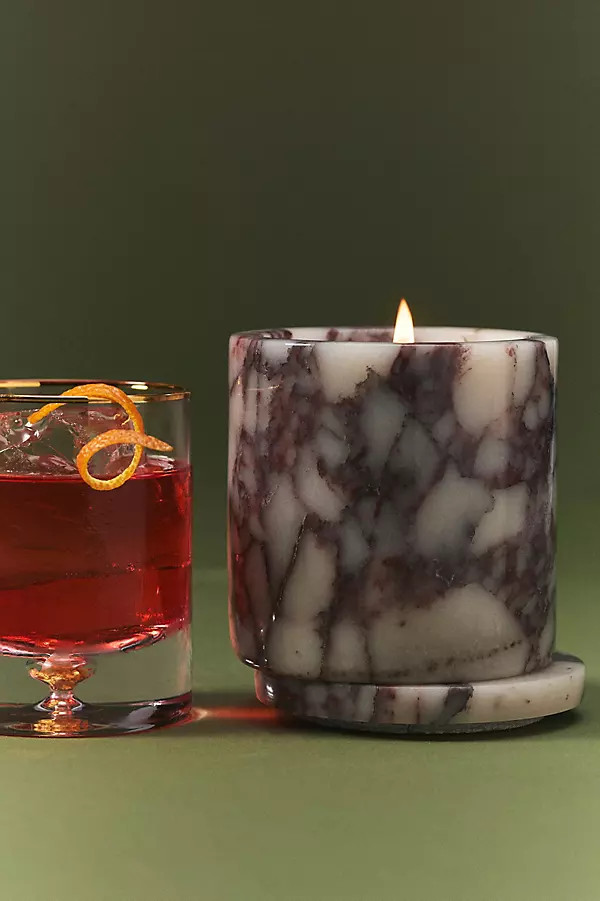 Poured New York Fruity Negroni Nights Marble Candle | Anthropologie (US)