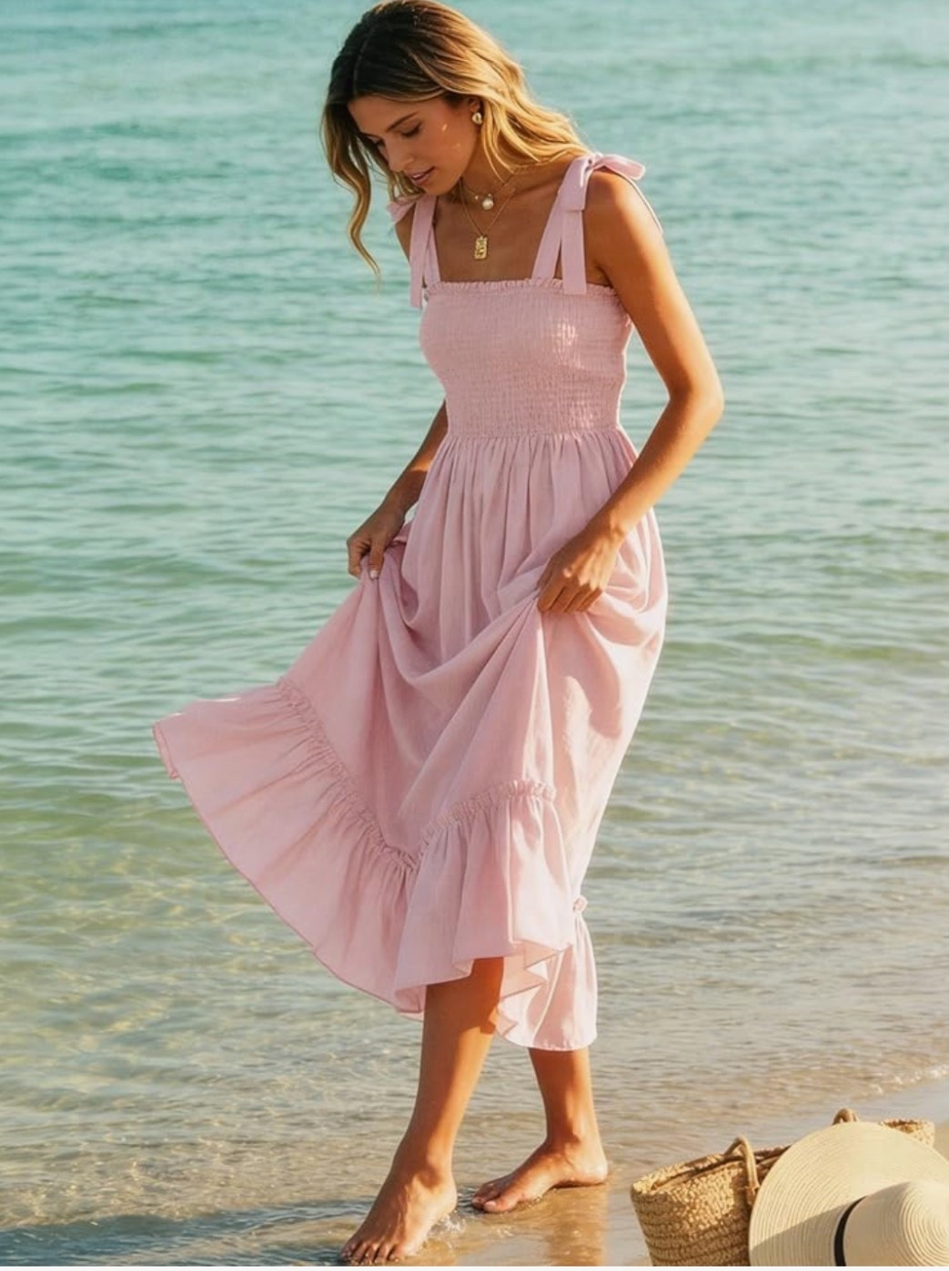 Find in my New Bloom Collection.🌸 Spring, Easter, or vacay ready. This boho maxi dress features a square neck, spaghetti straps, ruffled A-line silhouette, and a flowy solid color design. Effortlessly chic for sunny days or special spring moments. 

Shop now and bloom into the season! 🌼🌿

#LTKOver40 #LTKWedding #LTKSeasonal