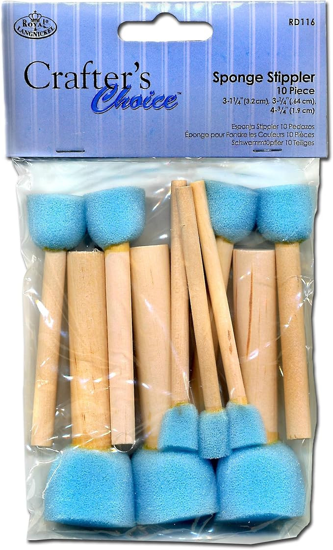 G.T. Luscombe Company, Inc. Sponge Stippler Set, (3) 1/4", (4) 3/4", (3) 1, 1/4", 10/pkg | Amazon (US)