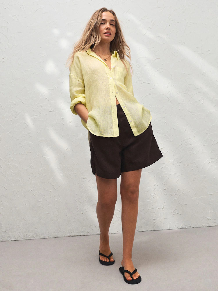 Yellow N. Premium 100% Linen Shirt | Next EU
