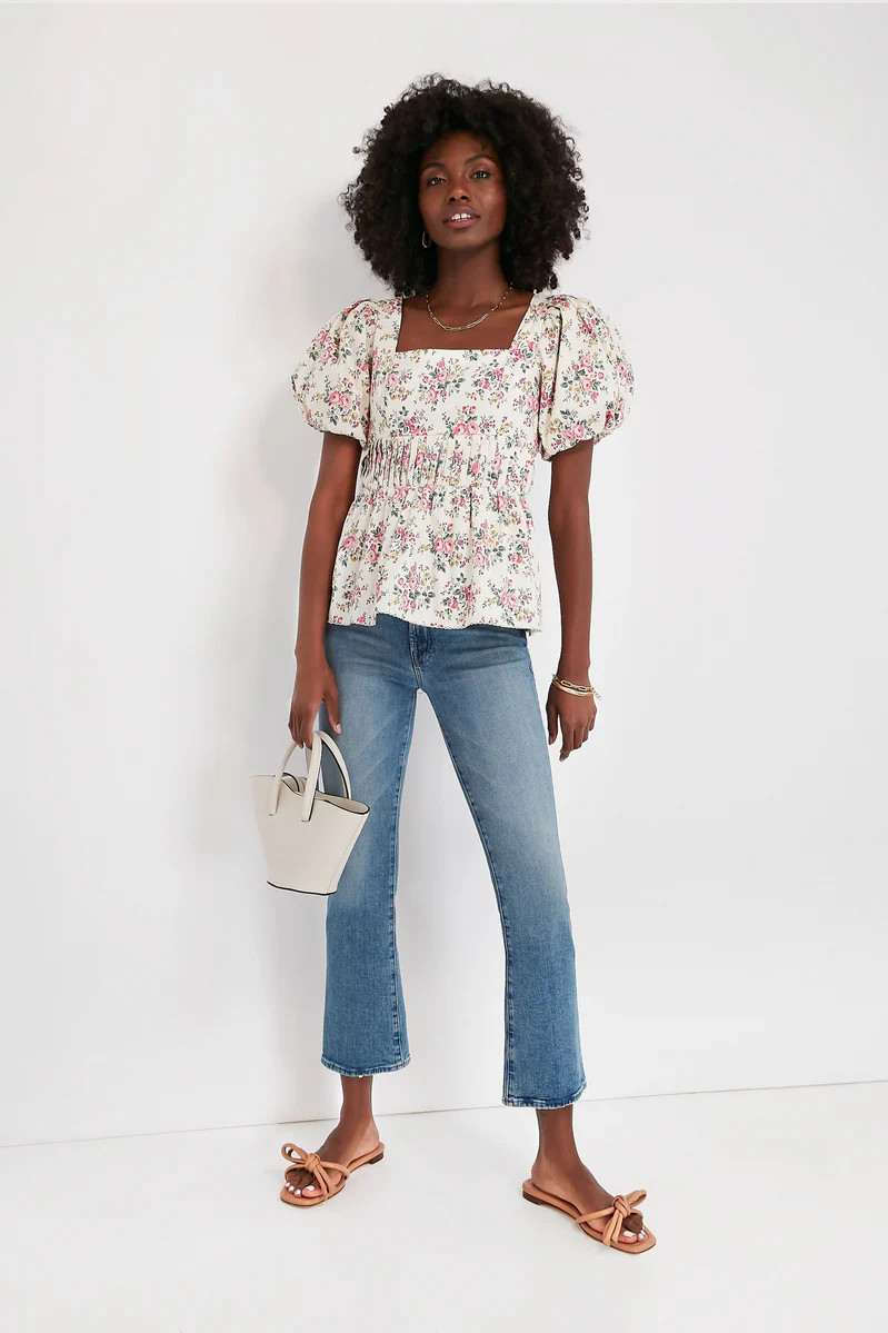 Pink Floral Aurelia Blouse | Tuckernuck (US)