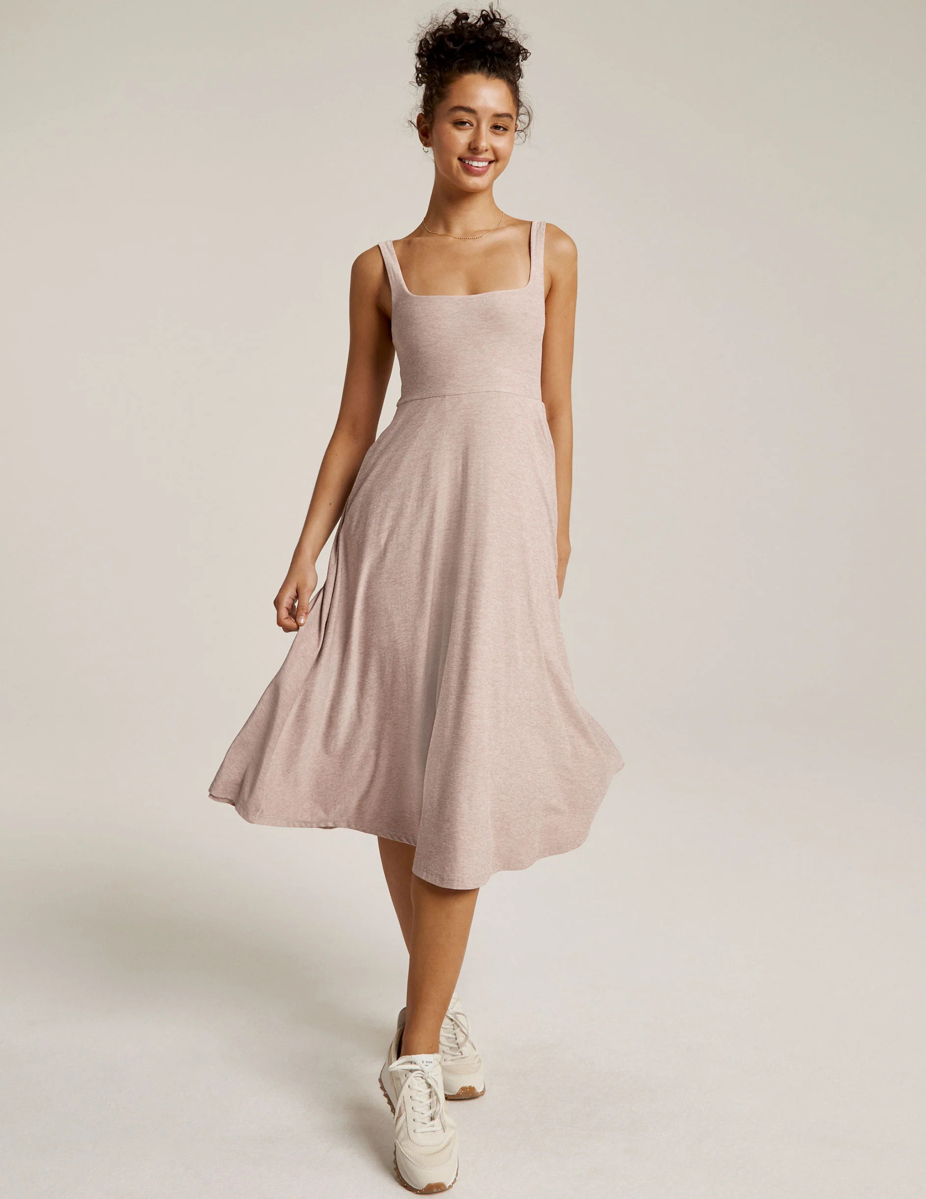 Featherweight At The Ready Square Neck Dress | Beyond Yoga | Beyond Yoga