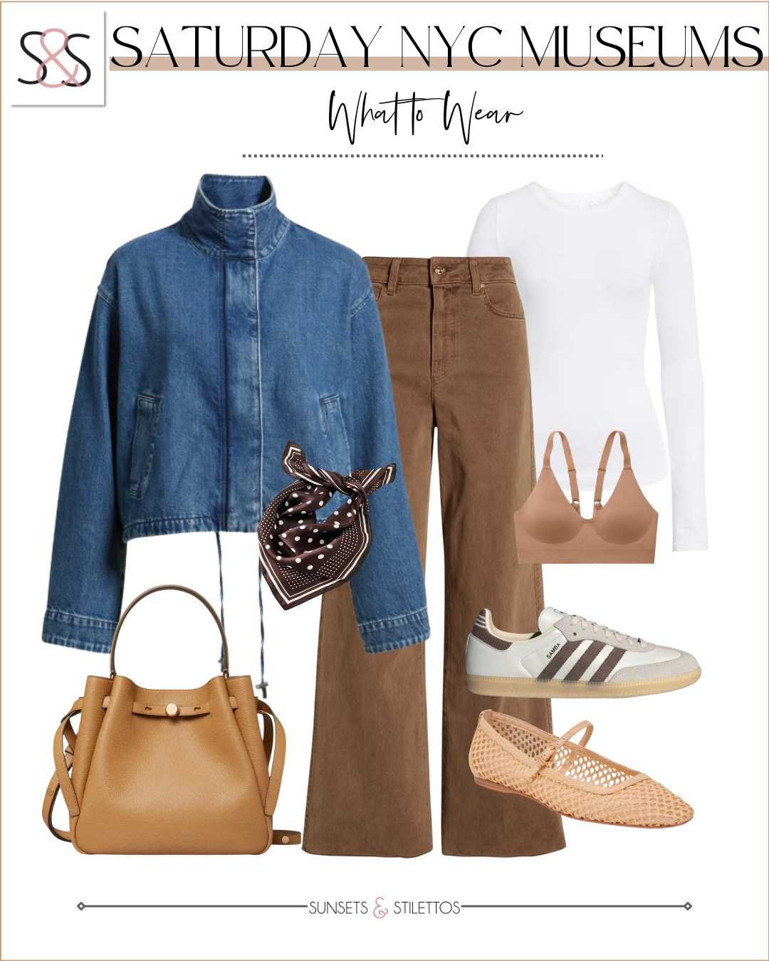 A NYC day calls for layers and shoes you can actually walk in. I love pairing a relaxed denim jacket with brown wide leg jeans, then switching between Sambas or woven flats depending on how much walking is on the agenda.

NYC outfit, Saturday in New York, denim jacket outfit, brown wide leg jeans, neutral spring outfit, adidas samba outfit, woven flats outfit, casual chic city style

#LTKSeasonal #LTKOver40 #LTKWorkwear