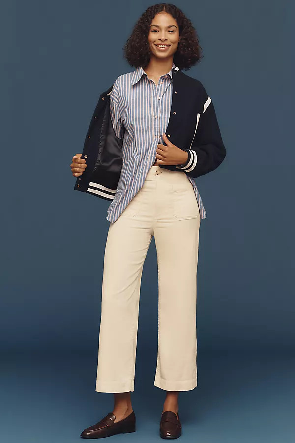 The Colette Corduroy Crop Wide-Leg Pants by Maeve | Anthropologie (US)