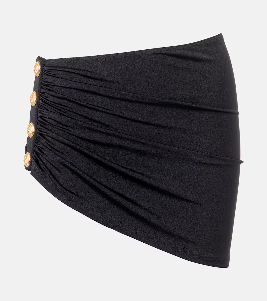 Balmain Draped embellished beach cover-up | Mytheresa (US/CA)