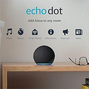 Echo Dot (4th Gen) | Sleek design with full sound, Bluetooth, and Alexa | Charcoal | Amazon (US)