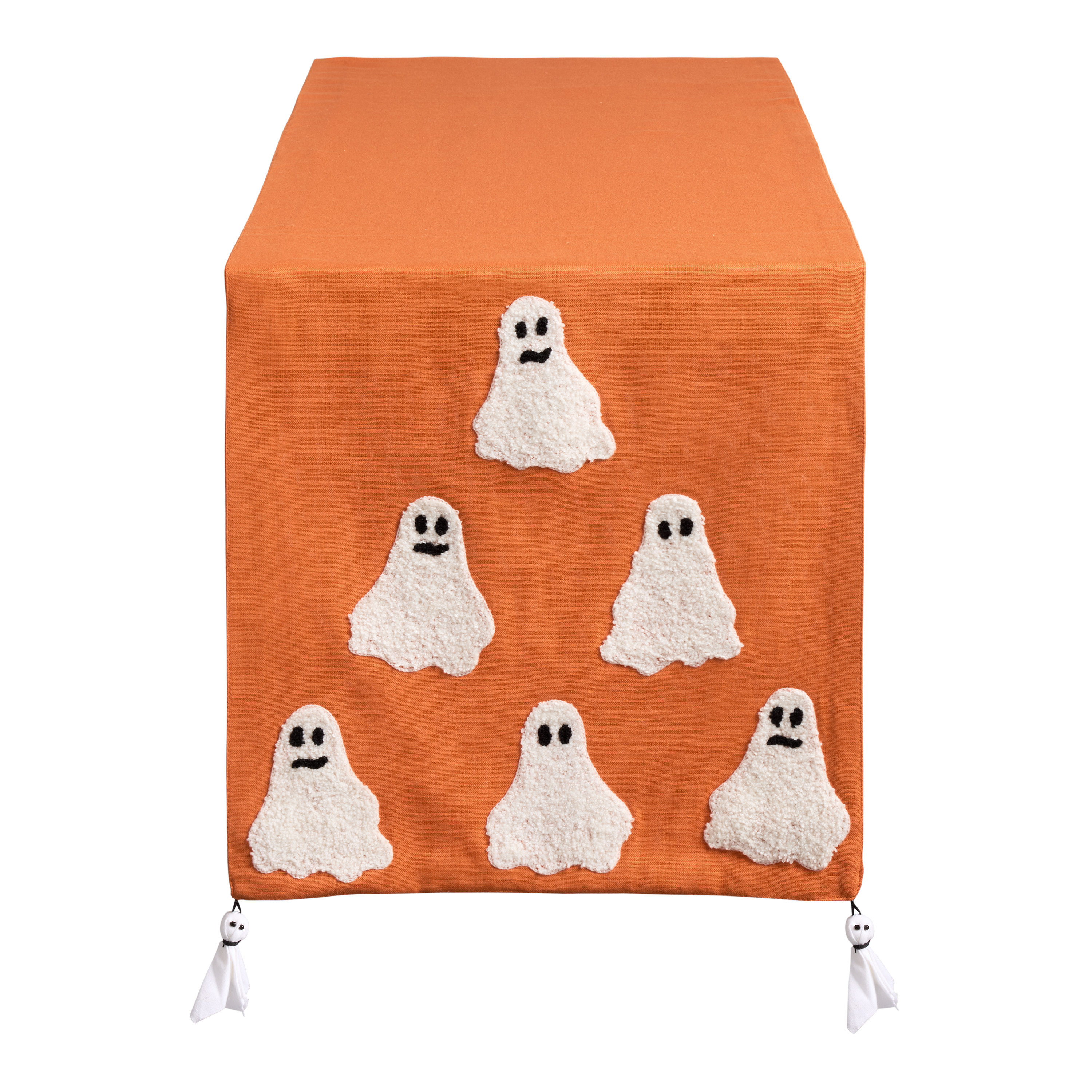 Orange and White Embroidered Ghost Table Runner | World Market