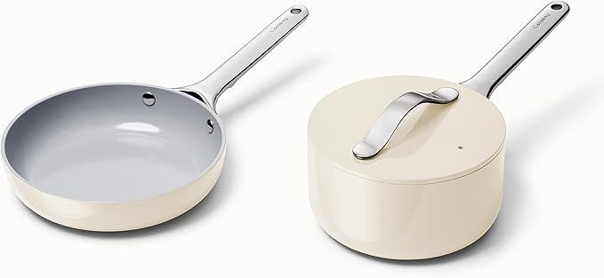 Caraway Mini Duo - Non-Stick Ceramic Mini Fry Pan (1.05 qt, 8") & Mini Sauce Pan (1.75 qt) - Non ... | Amazon (US)