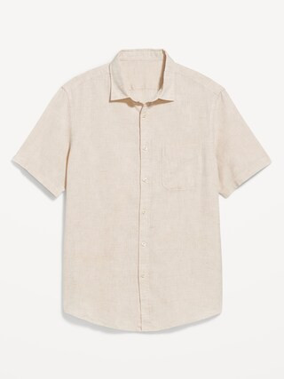 Classic Fit Everyday Linen-Blend Shirt | Old Navy (US)