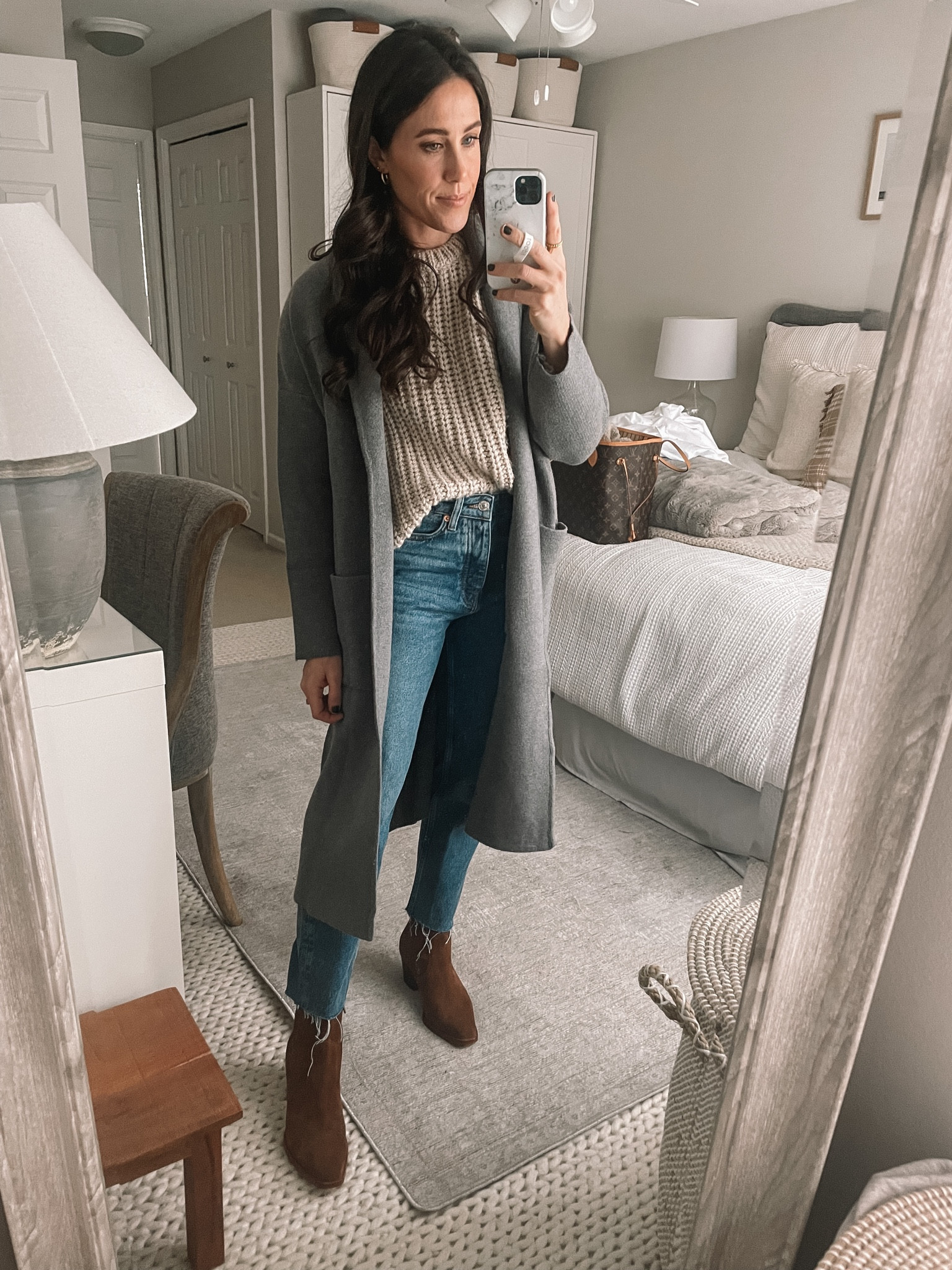 1.1.23
Mango Coatigan, sweater and jeans 

#LTKunder100 #LTKSeasonal #LTKstyletip