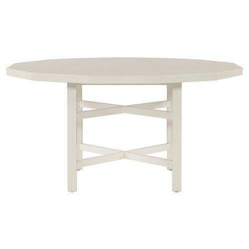 Lila 60" Adjustable Dining Table, Whitewash | One Kings Lane