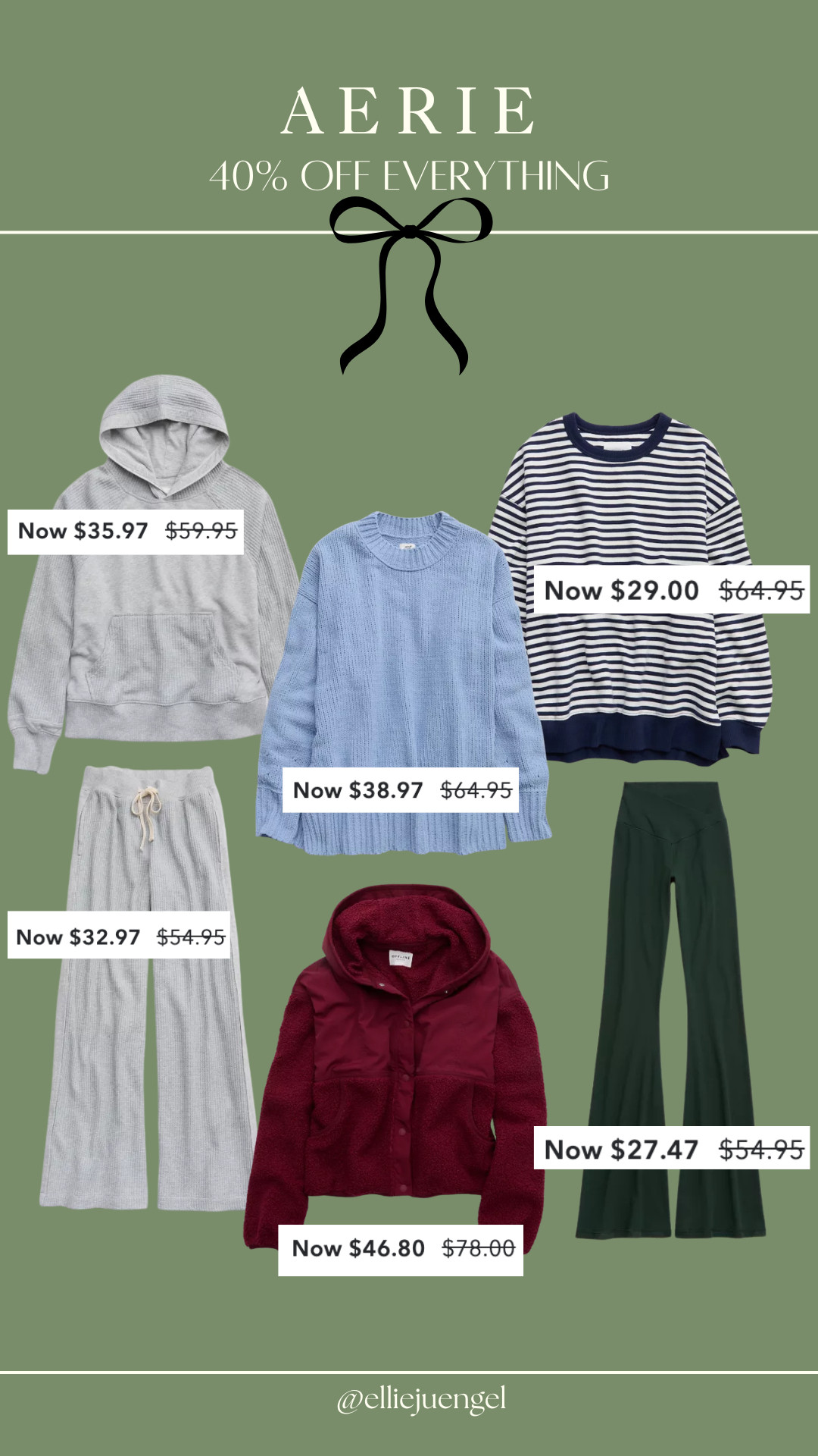 40% off everything at Aerie for their black friday sale! I love their oversized sweatshirts and lounge wear! 

 #LTKCyberWeek #LTKGiftGuide