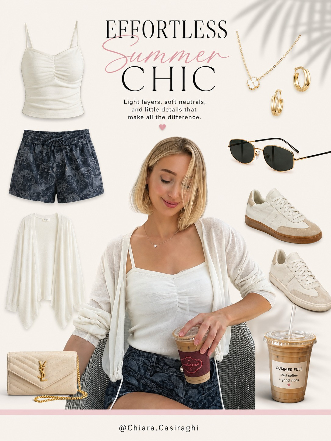 Enjoy your summer with effortless style and a touch of elegance. #ChiaraCasiraghi
 

 #LTKootd #LTKvlog #LTKU