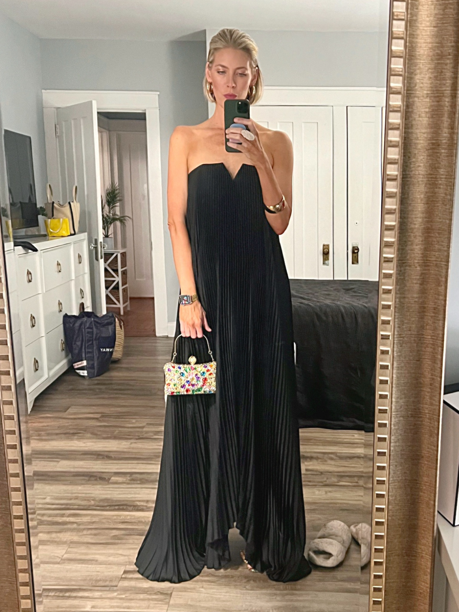 Black tie gown options from Rent the Runway & Nordstrom. Black maxi gown. Pleated black dress. Sweetheart neckline dress. Strapless black gown for women. Accordion pleat dress. Black tie gown for tall women. Maxi dress for women over 5’10. 

Dress runs large. Size down unless you’re busty. Brand L’Idèe. Wearing size UK 8 US 4 but needed to size down one more. 

Heels from Loeffler Randall. Bag Amazon. Jewelry target. Watch band Amazon. All items linked with options to buy. 


#LTKxNSale #LTKWedding #LTKParties