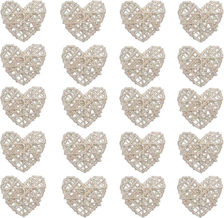 2.75 Inch 70MM Heart Rattan Ball Sepakraga Vase Filler Ball Craft Photo Shooting Props for Garden... | Amazon (US)