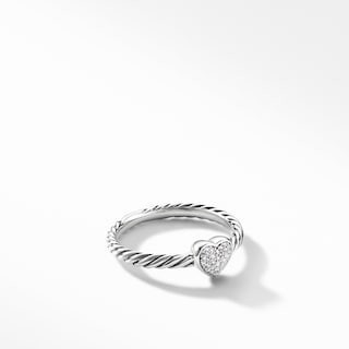 Petite Pave Heart Ring with Diamonds | David Yurman