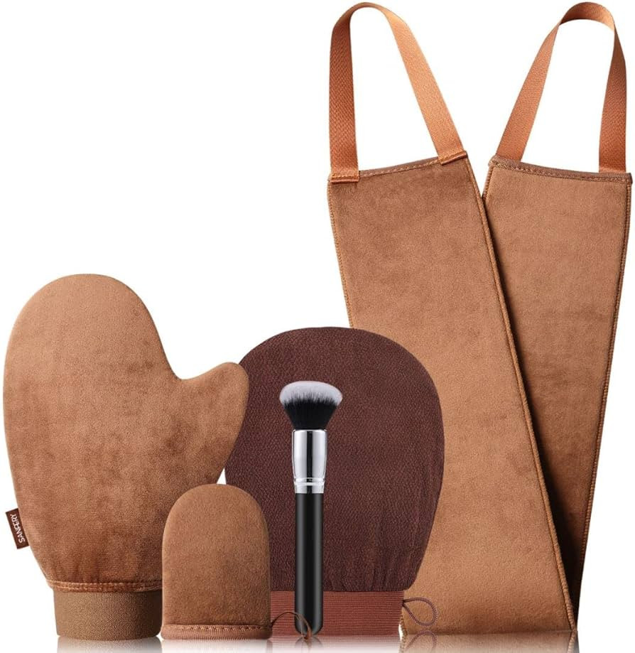 Self Tanning Mitt Applicator- Sanfery 5 Pack Self Tanner Mitt with Self Tanning Glove for Self Ta... | Amazon (US)