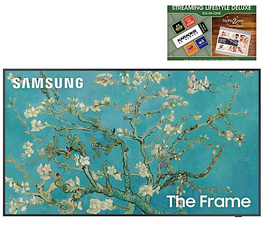 Samsung 55" The Frame 4K Smart QLED TV with Voucher & 2-Yr Warranty - QVC.com | QVC