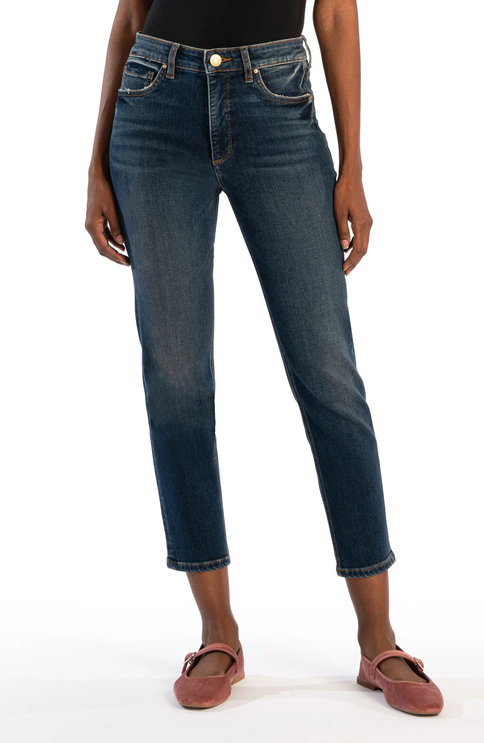 KUT from the Kloth High Waist Crop Jeans | Nordstrom | Nordstrom