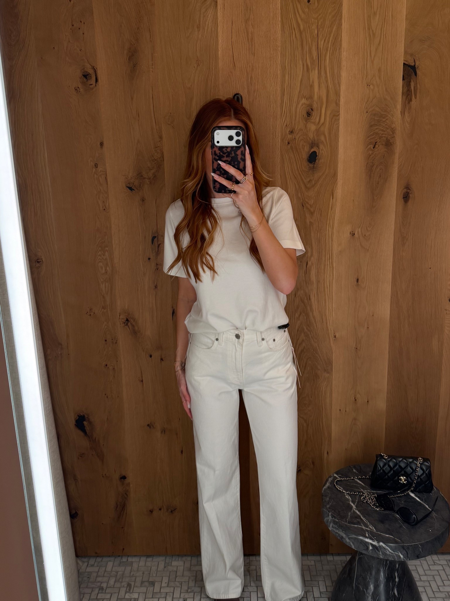 Aritzia white jeans and white tshirt 

#LTKootd #LTKdayinmylife