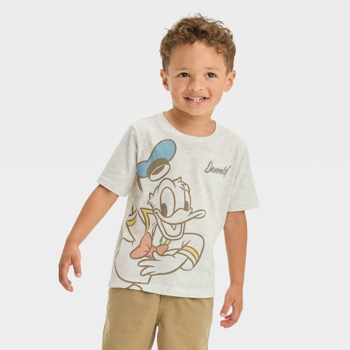 Toddler Boys' Disney Donald Duck Short Sleeve Graphic T-Shirt - Oatmeal | Target