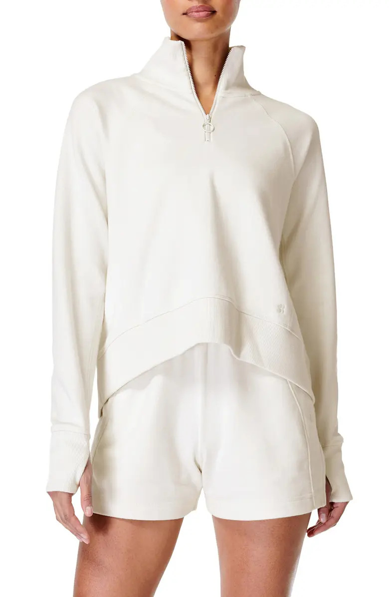 Revive Rib Trim Half-Zip Pullover | Nordstrom