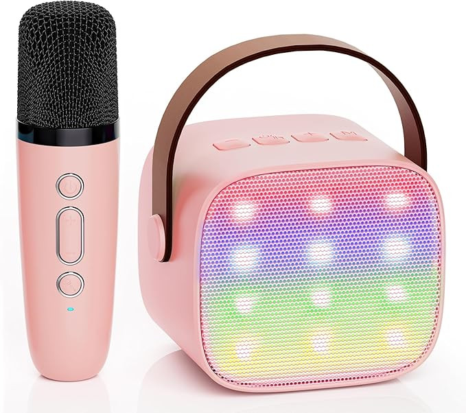 YLL Mini Kids Karaoke Machine, Portable Bluetooth Speaker with Wireless Microphone, Christmas Kid... | Amazon (US)
