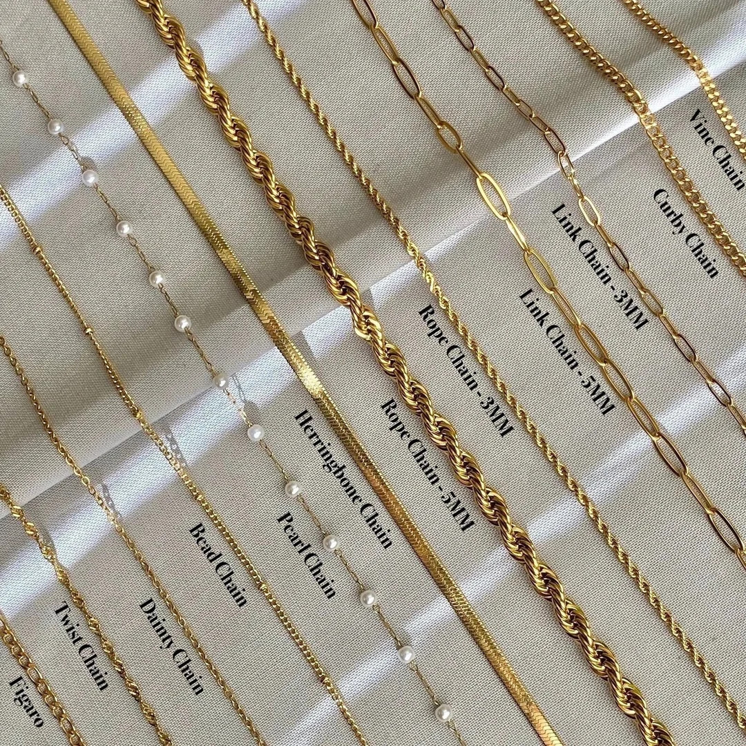 18K Gold Filled Chain ANKLET Cable Chain Paperclip Chain - Etsy | Etsy (US)