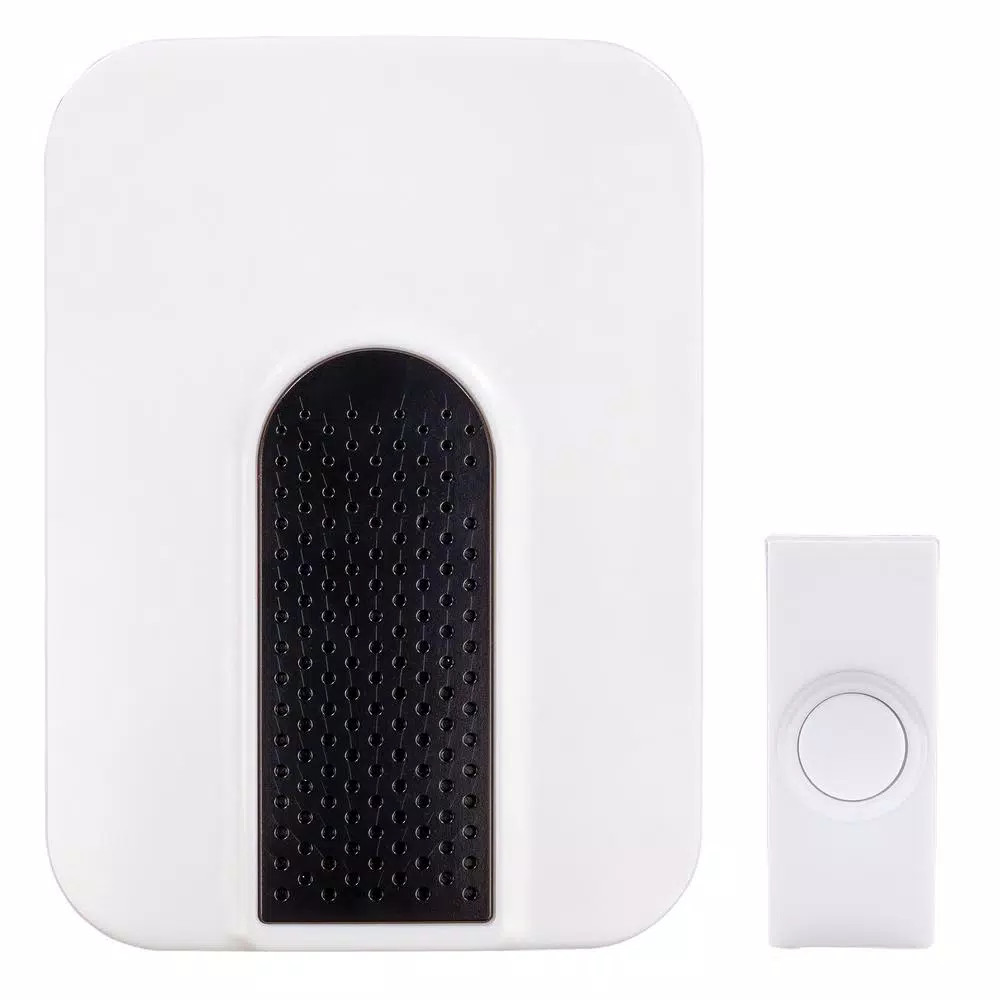 Wireless Plug-In Doorbell Kit with 1-Push Button in White | The Home Depot