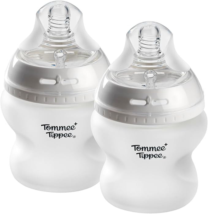 Tommee Tippee Natural Start Silicone Coated Glass Baby Bottles for Feeding from Newborn Up, 5oz, ... | Amazon (US)