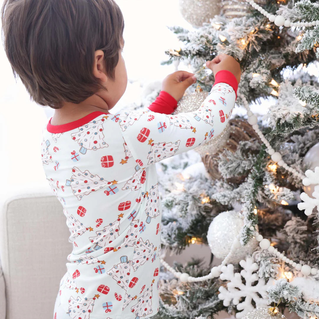 Very Merry Two Piece Pajama Set | Blue | Caden Lane