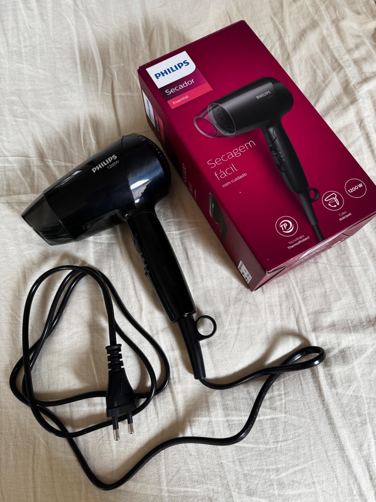 Secador de Cabelo Compacto Essential Travel Philips BHC010/81 Tecnologia ThermoProtect 110V | Amazon (BR)
