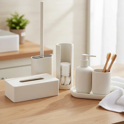 6-Piece Minimalist Bathroom Accessory Set | Wayfair North America