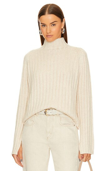 Vianne Rib Mock Neck Sweater | Revolve Clothing (Global)