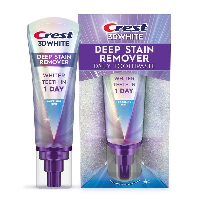 Crest 3D White Deep Stain Remover Daily Toothpaste - Dazzling Mint - 3.1oz | Target