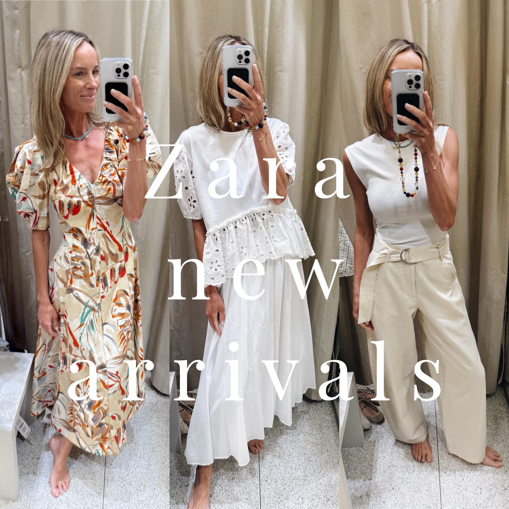 Zara Monday!!!! Wow. These are incredibly good. Sizing :
Small white skirt
XS embroidered skirt 
Small dresses
Small tops 
Small jacket 

The striped pants and white jeans run slouchy so you can size down one! 