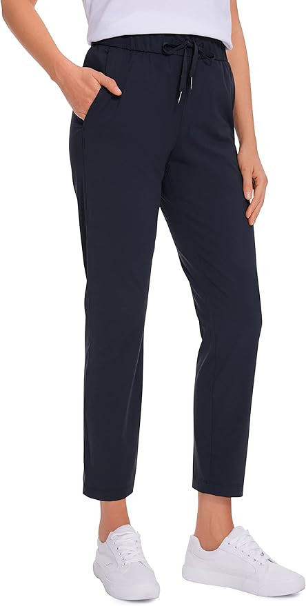 CRZ YOGA Womens 4-Way Stretch Ankle Golf Pants - 7/8 Dress Work Pants Pockets Athletic Travel Cas... | Amazon (US)