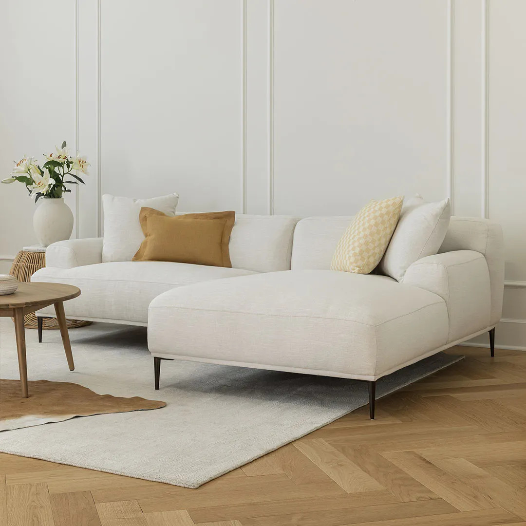 Abisko 94.5" Right Sectional - Quartz White | Article