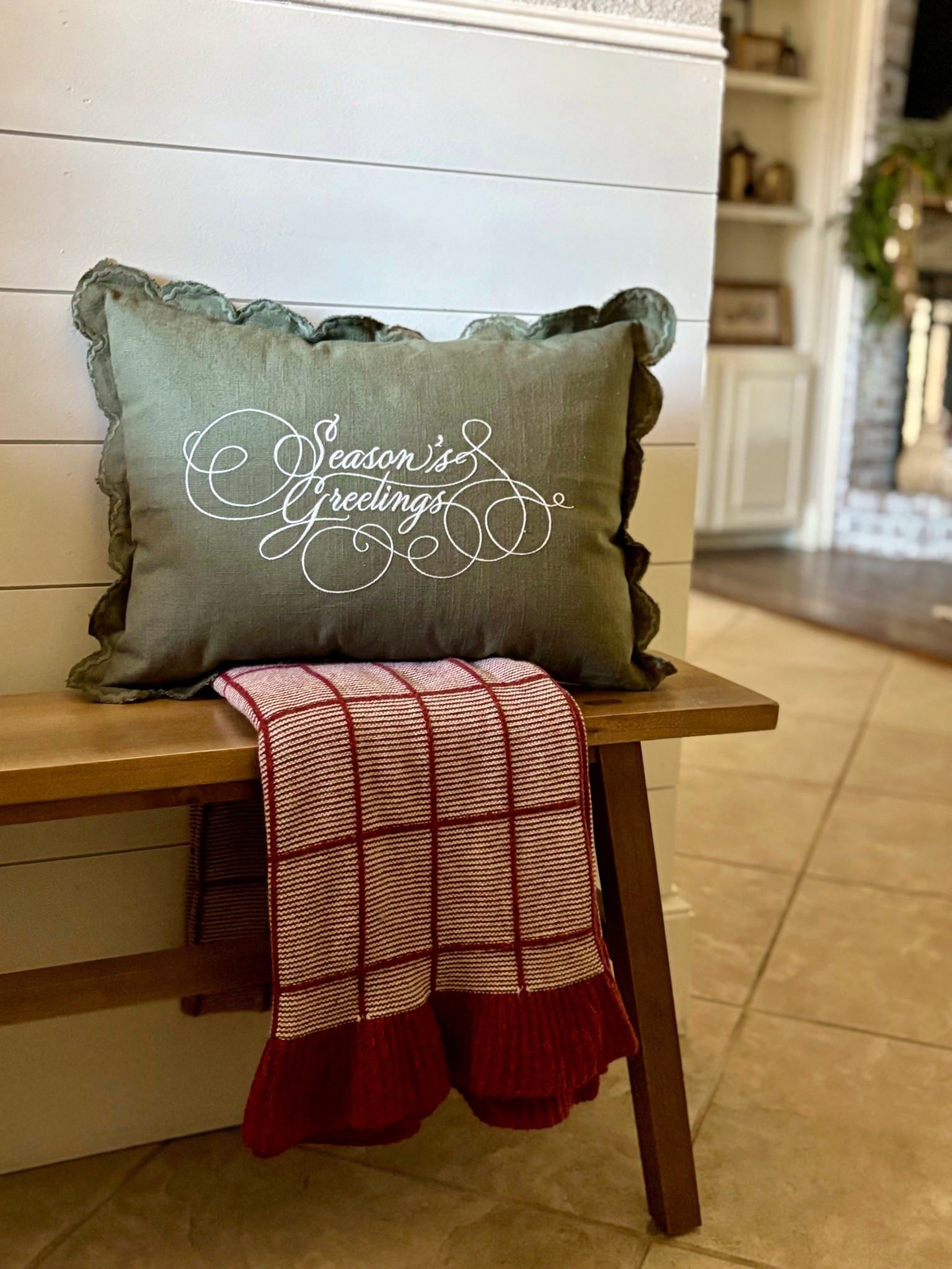 I can’t believe this beautiful pillow and ruffle throw are still in stock!   This throw would look so pretty in a basket, on an ottoman, or on a couch as well! 

#LTKHome #LTKHoliday #LTKFindsUnder50