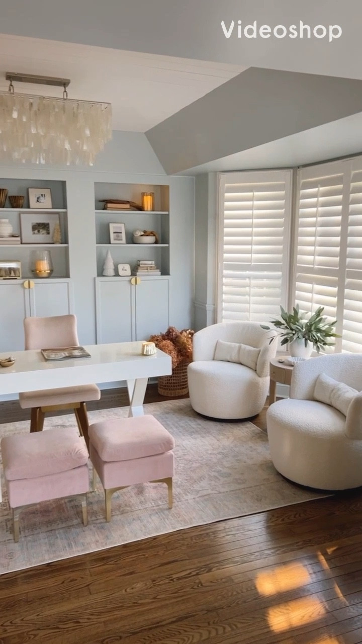 Linking my EXACT swivel chairs that we have had for over 1 year and still look brand new!

So comfortable and easy to move around into other rooms as needed for extra seating!

Home office decor, white desk, blush decor, neutral home decor, shelf decor, capiz shell chandelier, West Elm chandelier, faux eucalyptus stems, white ceramic vase, marble ruffle bowl, glass hurricane candle holder.

#homeoffice #swivelchair #furniture 

#LTKhome #LTKstyletip