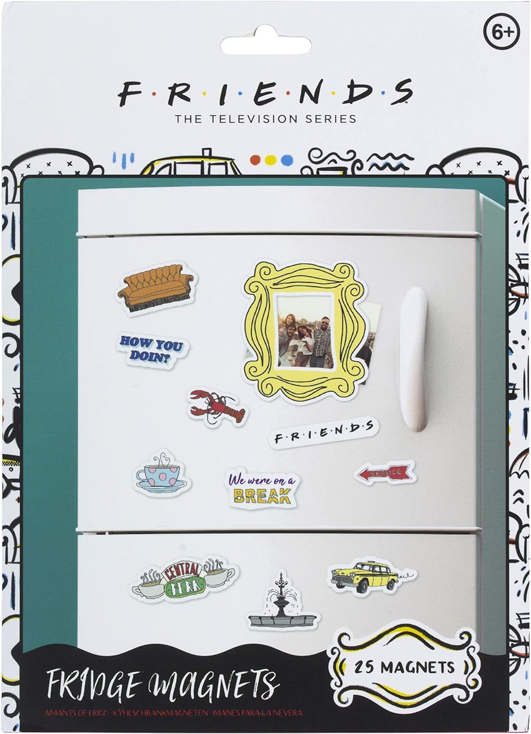 Paladone Friends TV Show Fridge Magnets (Set of 25) Friends Officially Licensed Merchandise - | Amazon (US)