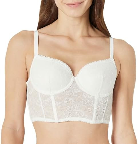 Amazon Essentials Womens Stretch All Over Lace Longline Bustier Corset | Amazon (US)