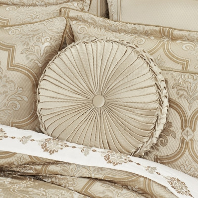 J. Queen New York Sezanne Tufted Round Decorative Throw Pillow | Ashley