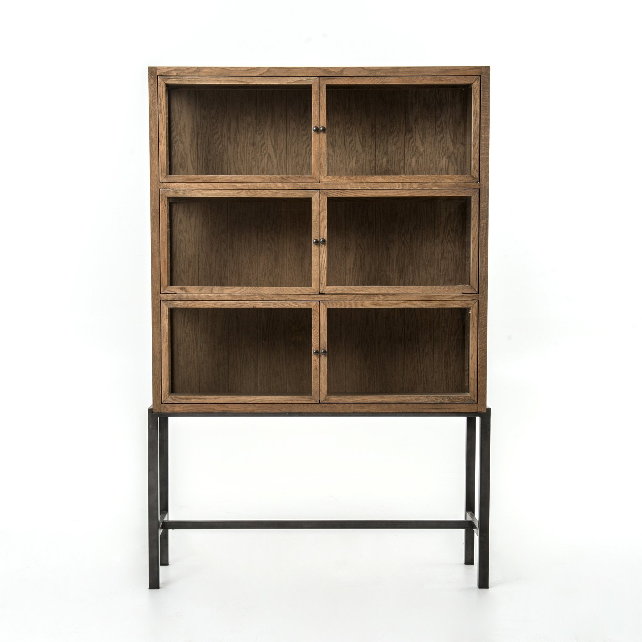 Spencer Curio Cabinet in Drifted Oak | Burke Decor