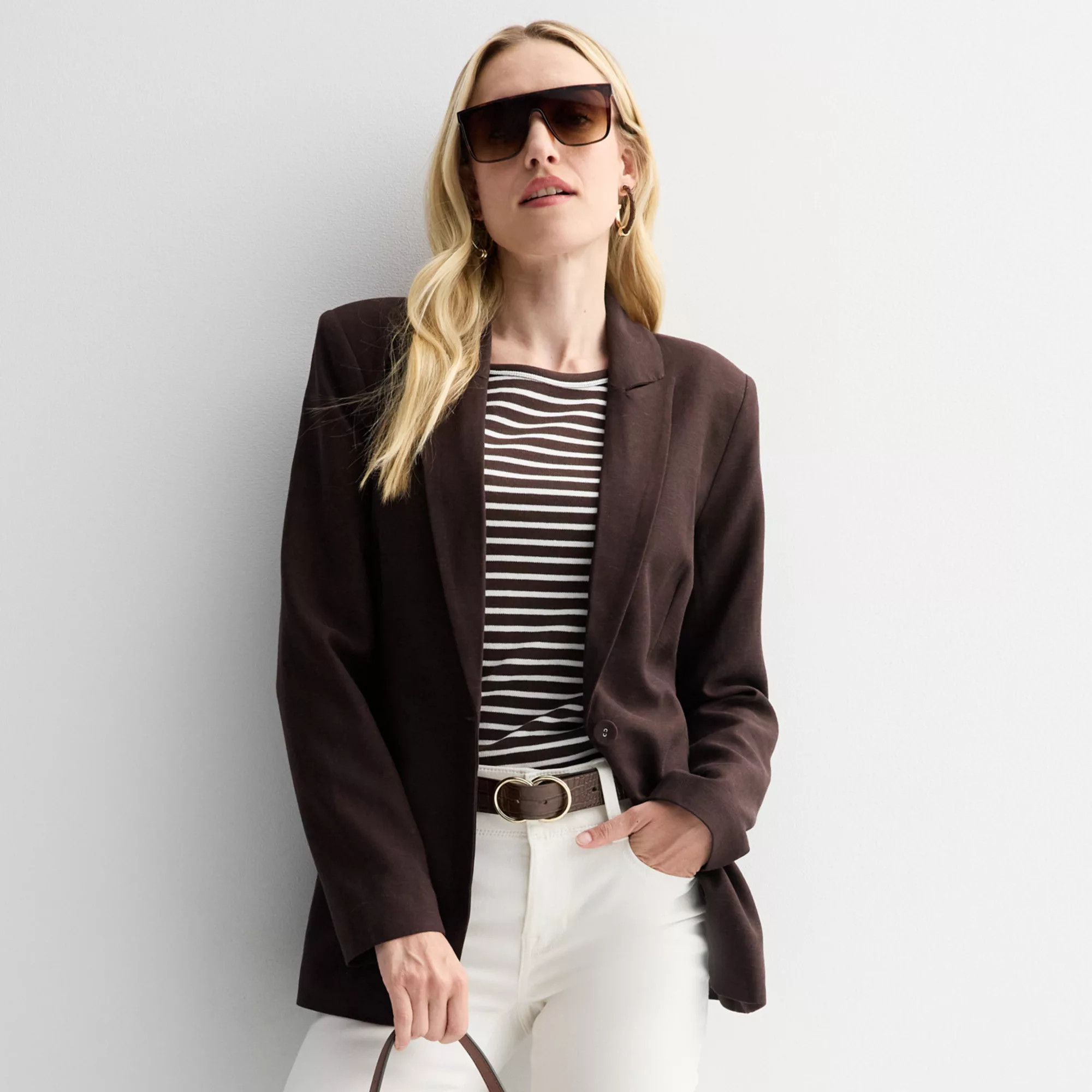 Women's Nine West Peak Lapel Blazer | Kohl's