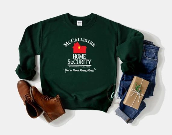 McCallister Home Security Christmas Sweater | Home Alone Sweatshirt | Unisex Funny Christmas Crew... | Etsy (US)