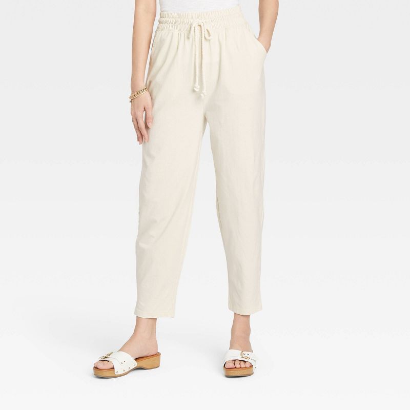 Women's High-Rise Pull-On Tapered Knit Pants - Universal Thread™ | Target