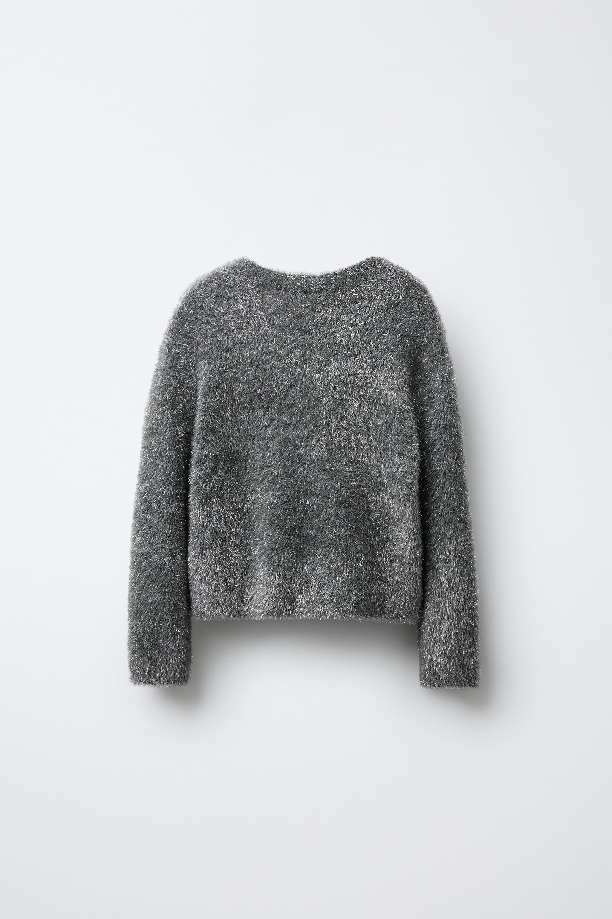 SPARKLY FAUX FUR KNIT JUMPER | Zara US